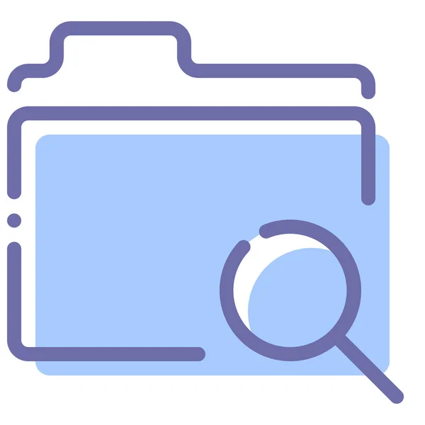 Ikona Wyszukiwania Folderów Plików — Wektor stockowy