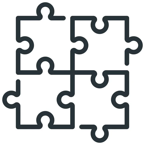Gioco Puzzle Soluzione Icona — Vettoriale Stock