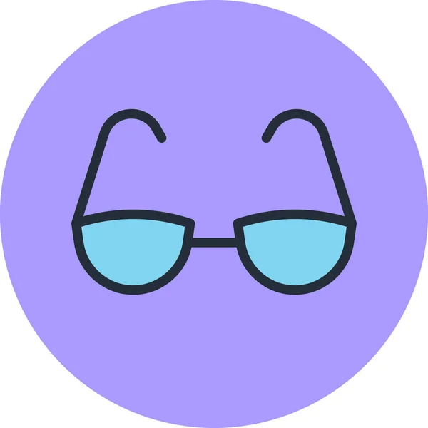 Geek Γυαλιά Διαβάσει Εικονίδιο Γεμισμένο Στυλ Περίγραμμα — Διανυσματικό Αρχείο