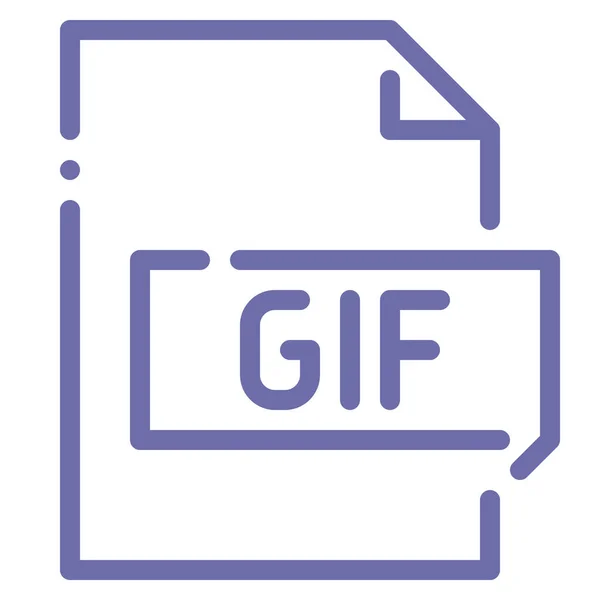 Extension Gif Document Icon Outline Style Stock Vector by ©iconfinder  459486430