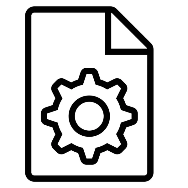 Mimentyp Dokument System Symbol Outline Stil — Stockvektor