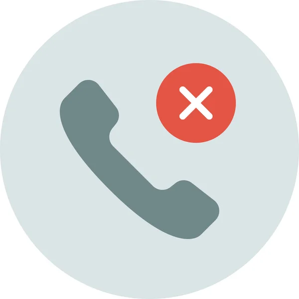 Call Phone Break Icon Flat Style — Stock Vector