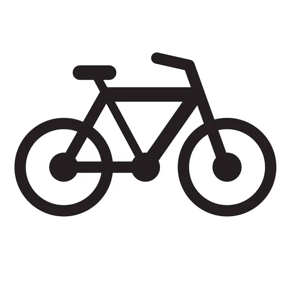 Fiets Solid Icon Solid Stijl — Stockvector