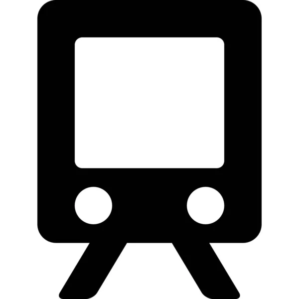Eisenbahn Verkehrsikone Outline Stil — Stockvektor