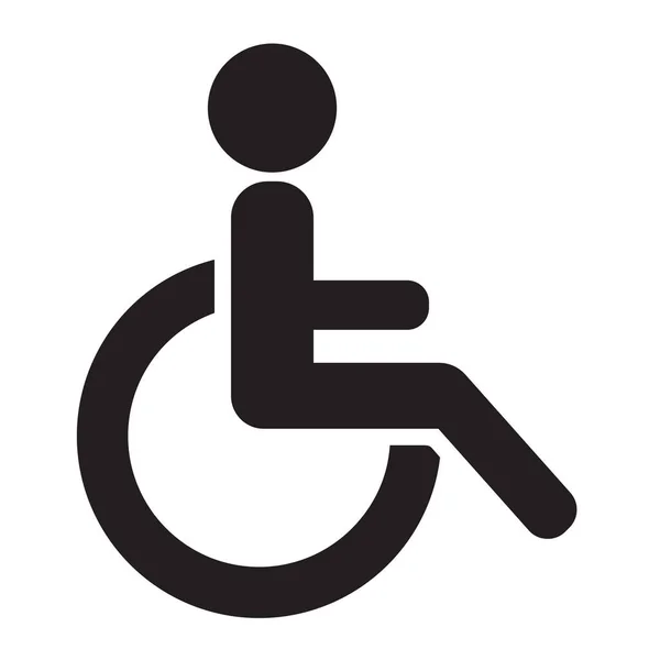 Handicapés Solide Tourisme Hôtels Icône Hospitalité Dans Style Solide — Image vectorielle