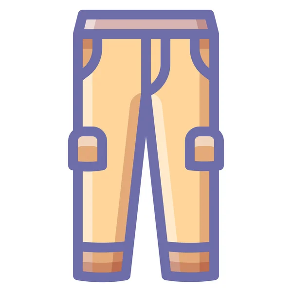 填充轮廓风格的裤子战术裤图标 — 图库矢量图片