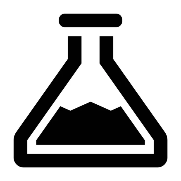 Ícone Laboratório Química Frasco Estilo Sólido —  Vetores de Stock