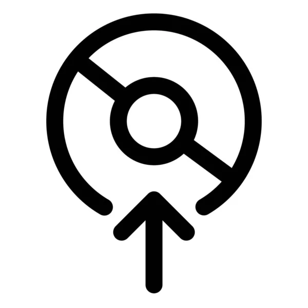 Значок Импорта Гвардии Диска Стиле Outline — стоковый вектор