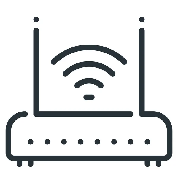 Antennenmodem Netzwerk Symbol Der Kategorie Infrastruktur — Stockvektor