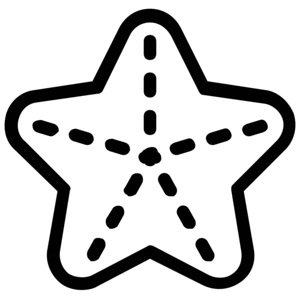 Animal Sea Star Icon Outline Style — Stock Vector