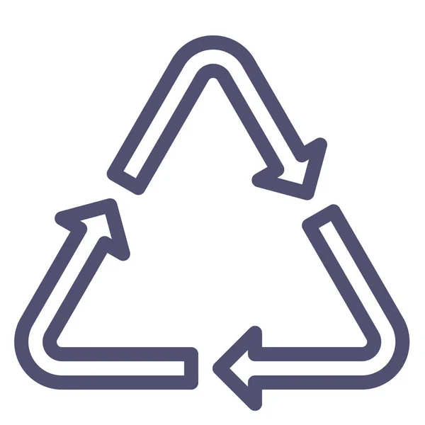 Recycling Ikone Mit Logo Outline Stil — Stockvektor