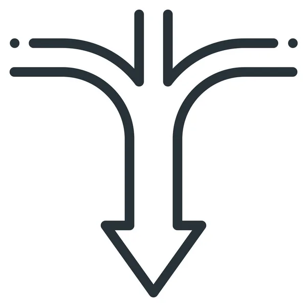 Pfeil Verbindet Merge Symbol — Stockvektor
