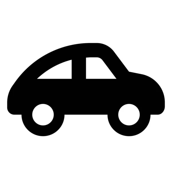 Escarabajo Icono Coche Escarabajo Estilo Sólido — Vector de stock