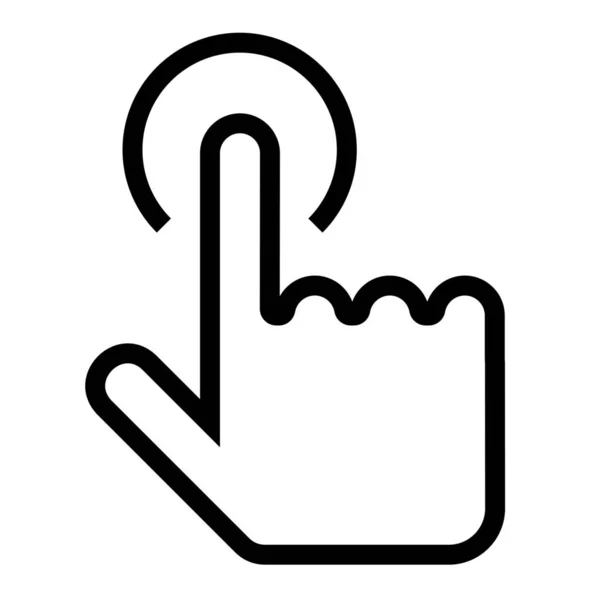 Hand Finger Alert Icon Outline Style - Stok Vektor