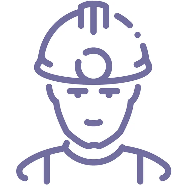 Man Miner Worker Icon Avatars Category — Stock Vector