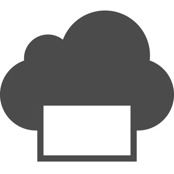 Ikona Pliku Chmurze Solidnym Stylu — Wektor stockowy