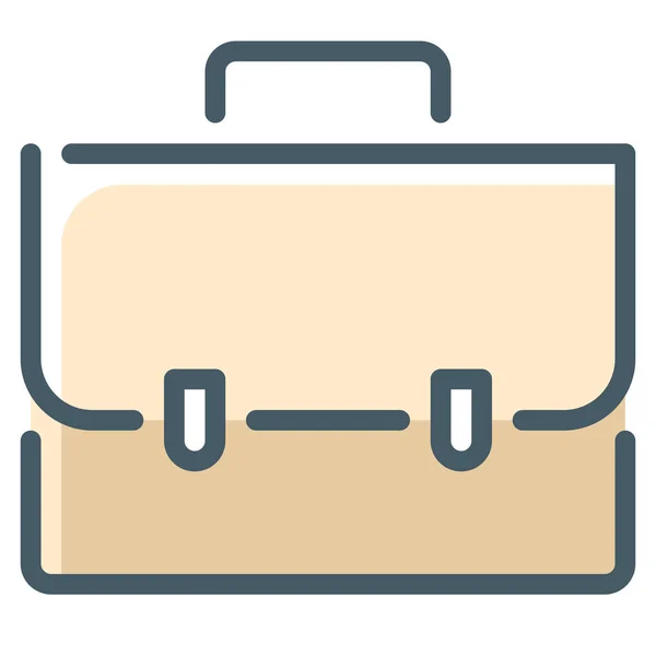 Aktentasche Portfolio Tasche Symbol Filled Outline Stil — Stockvektor