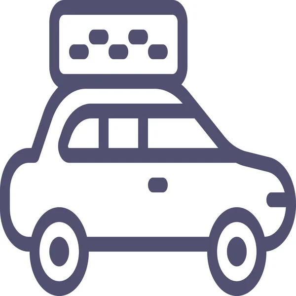 Autó Taxi Szállítás Ikon Vázlatos Stílusban — Stock Vector