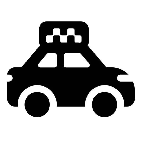 Auto Car Taxi Icon Solid Style — Stock Vector