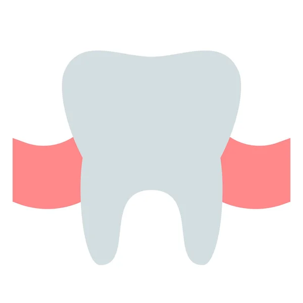 Dente Gengiva Ícone Estilo Plano —  Vetores de Stock