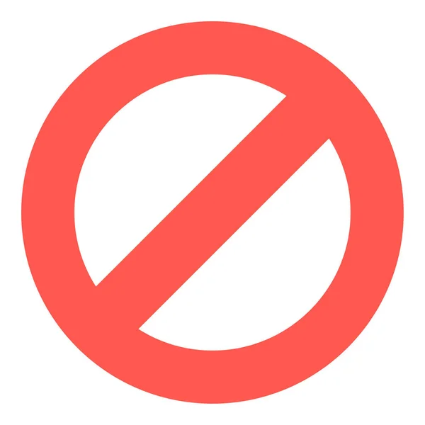 Cancelar Eliminar Icono Prohibido Estilo Sólido — Archivo Imágenes Vectoriales