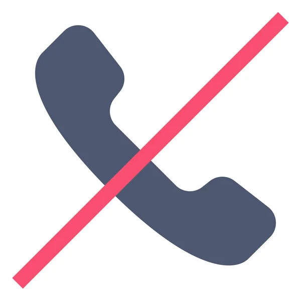 Call Phone Lock Icon Flat Style — Stock Vector