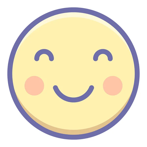 Blush Emoji Sorriso Ícone Categoria Avatares —  Vetores de Stock
