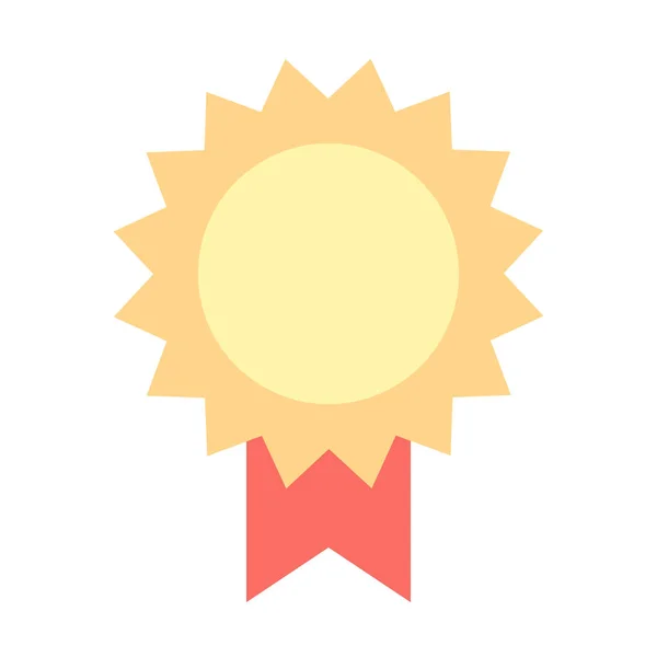 Μετάλλιο Πρωταθλητής Νικητής Εικονίδιο Επίπεδο Στυλ — Διανυσματικό Αρχείο