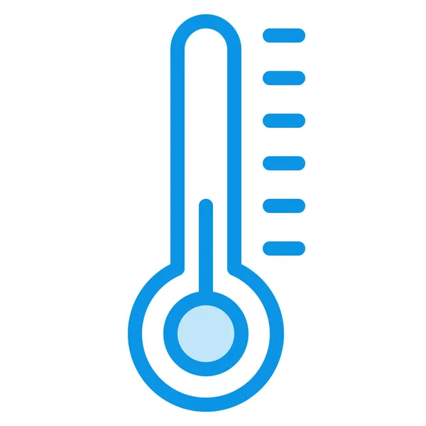 Термометр Заполненный Значок Контура Стиле Залитого Контура — стоковый вектор