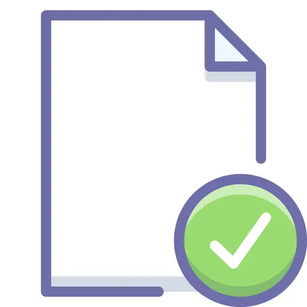 Document Complete Selected Icon Filled Outline Style — Stock Vector