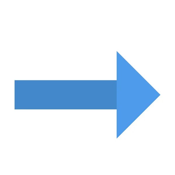 Flecha Derecha Icono Plano Estilo Plano — Vector de stock