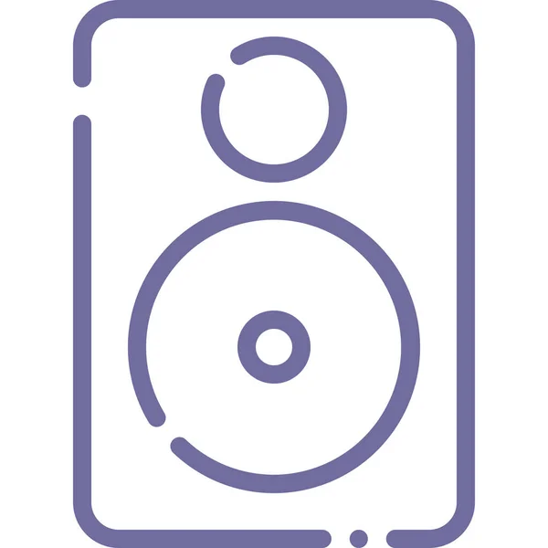 Audio Monitor Μουσικό Εικονίδιο Στην Κατηγορία Ήχου Μουσικής — Διανυσματικό Αρχείο