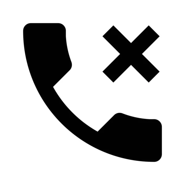 Call Contact Hang Icon Solid Style — Archivo Imágenes Vectoriales