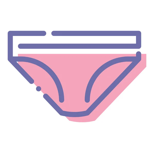 Calzoncillos Clásicos Icono Estilo Contorno Lleno — Vector de stock