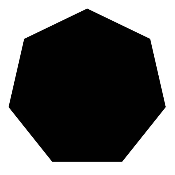 Forme Heptagon Icône Solide Dans Style Solide — Image vectorielle