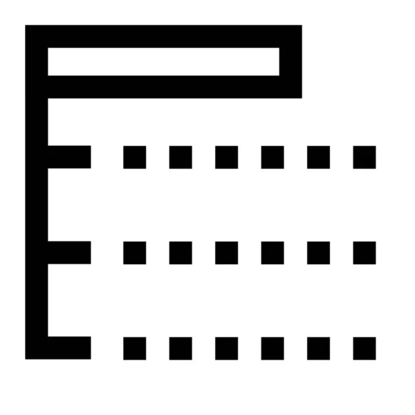 Ikon Struktur Akar Induk Dalam Gaya Outline - Stok Vektor