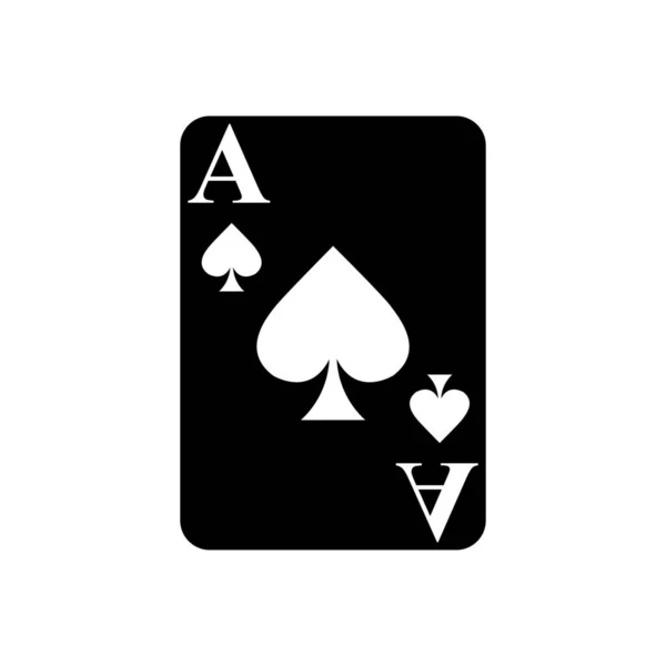 Cartas Apuesta Icono Juego Estilo Sólido — Vector de stock