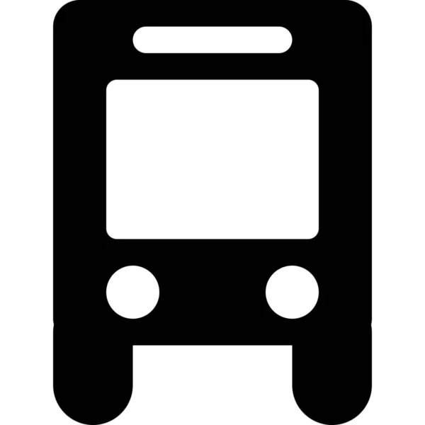 Otobüs Taşıma Aracı Simgesi Ana Hat Biçiminde — Stok Vektör