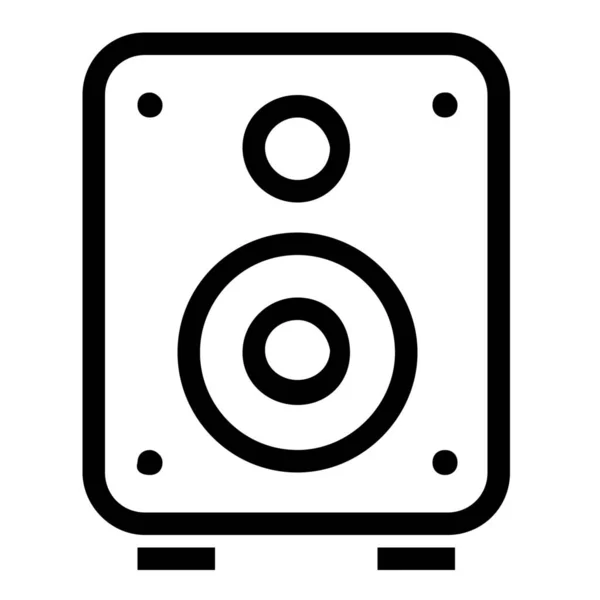 Icono Del Altavoz Sonido Audio Estilo Esquema — Vector de stock