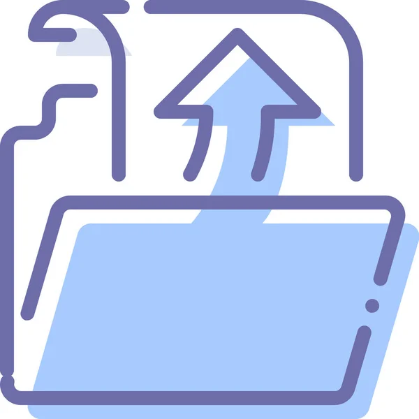 Document Map Pictogram Gevulde Omtrek Stijl — Stockvector