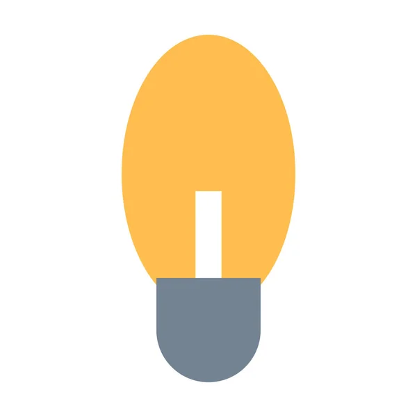 Kynttilän Lamppu Tasainen Kuvake Tasainen Tyyli — vektorikuva