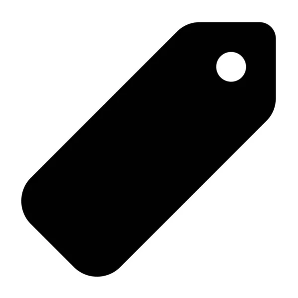 Tag Label Solid Icon Solid Style — Stockový vektor