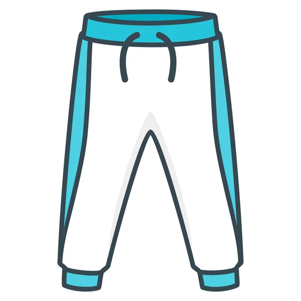 Giysi Pantolonu Spor Pantolon Simgesi Doldurulmuş Dış Hat Tarzı — Stok Vektör