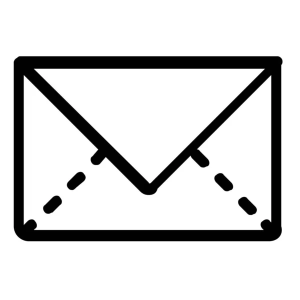 Mail Bericht Pictogram Grote Lijnen — Stockvector