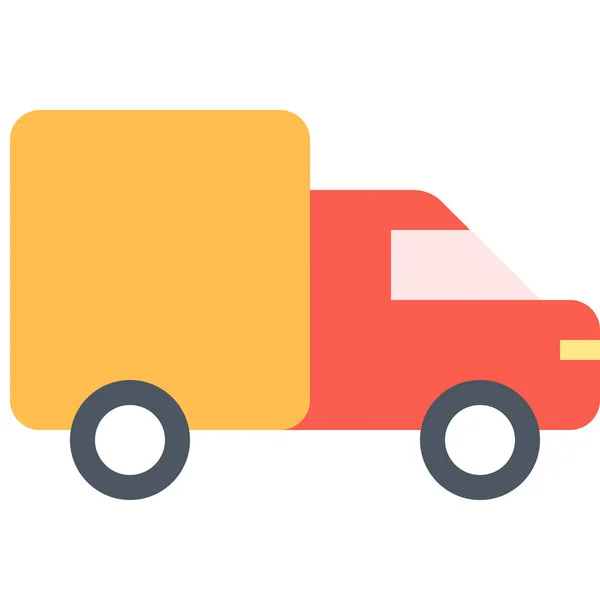 Transport Truck Vehicle Icon Flat Style — Stock Vector