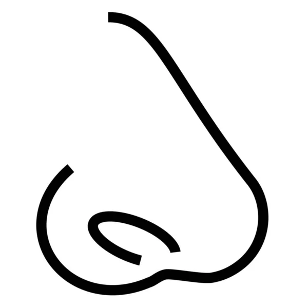 解剖学鼻梁轮廓图标 — 图库矢量图片
