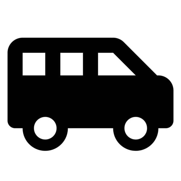 Автомобільний Мінівен Значок Транспортного Засобу Суцільному Стилі — стоковий вектор