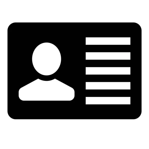 Profil Pass Icône Dans Style Solide — Image vectorielle