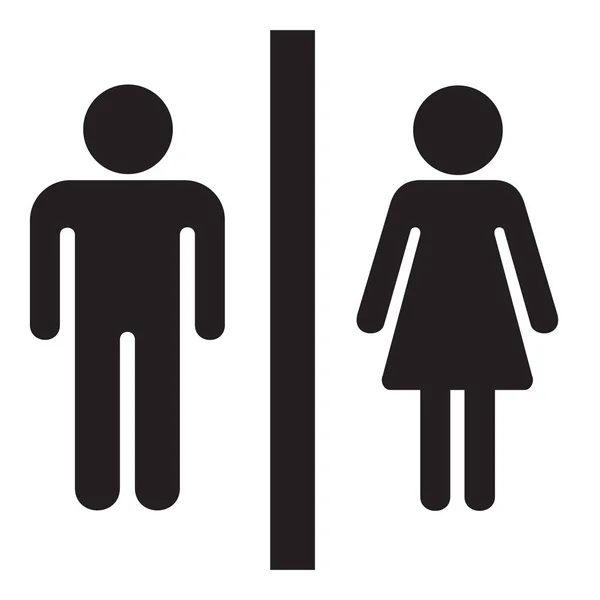 Toilet Vrouw Icoon Massieve Stijl — Stockvector