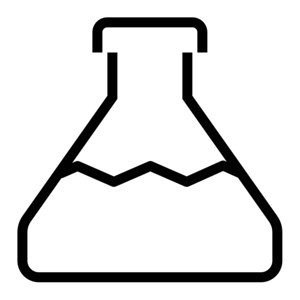 酒瓶灯泡化学图标的轮廓风格 — 图库矢量图片